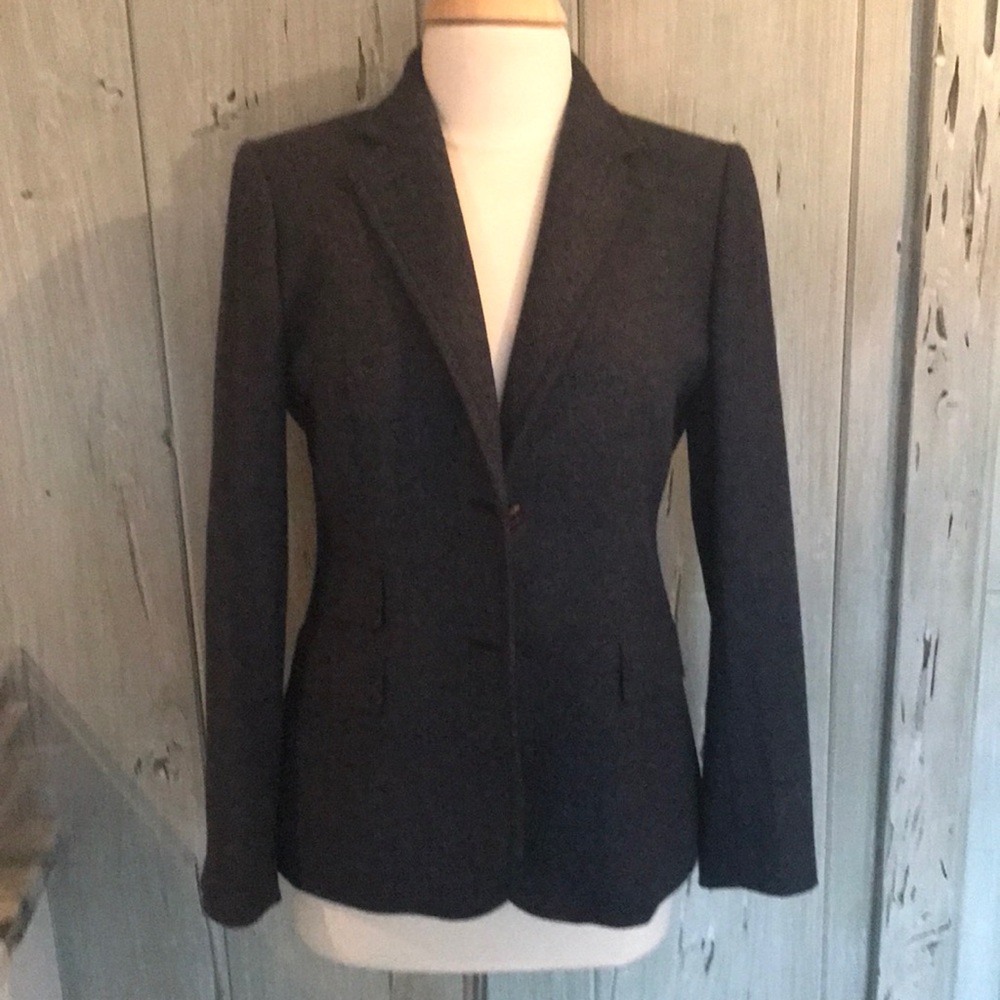 J Crew bluish/gray herringbone jacket size 10